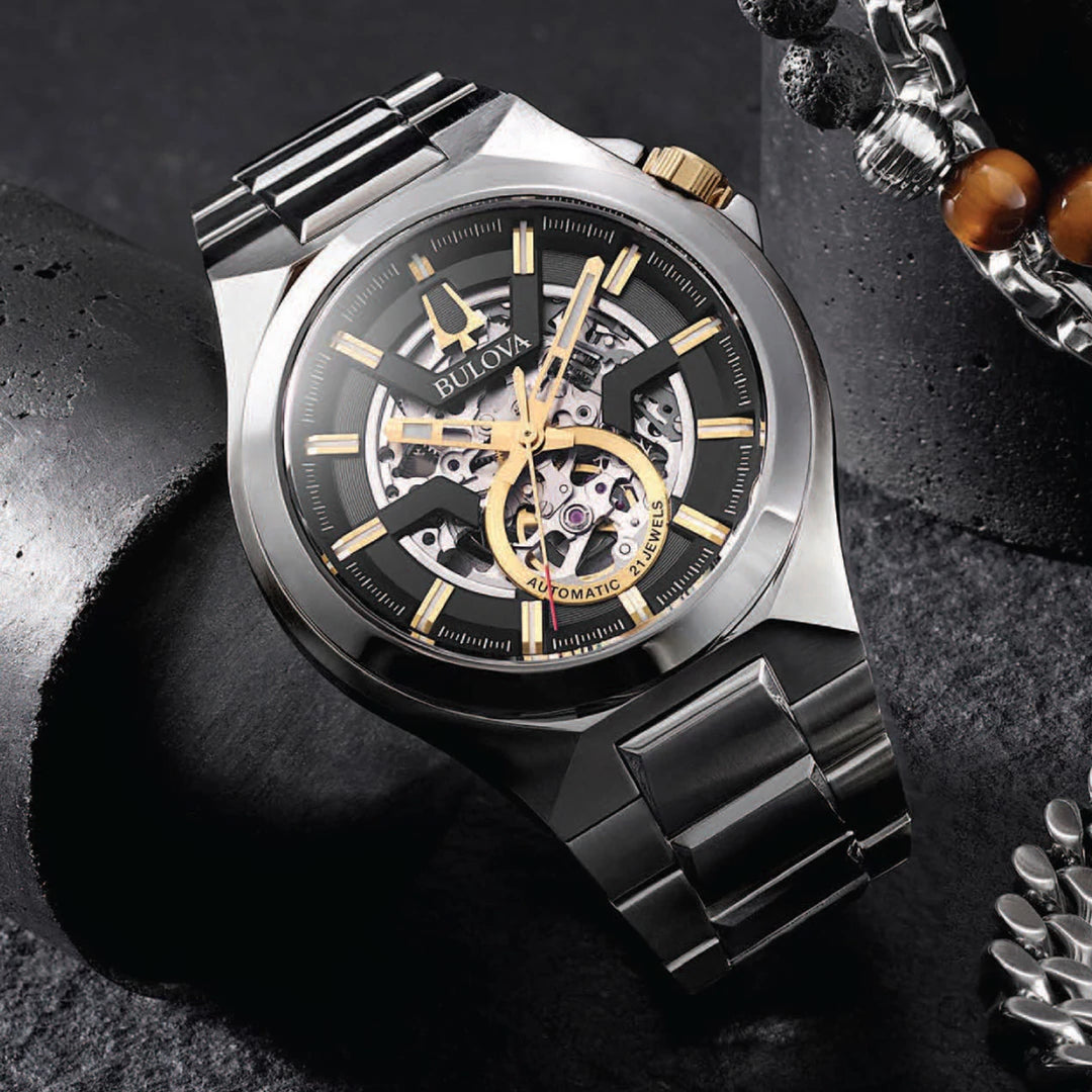 Bulova Maquina 98A224 Black Dial Men&