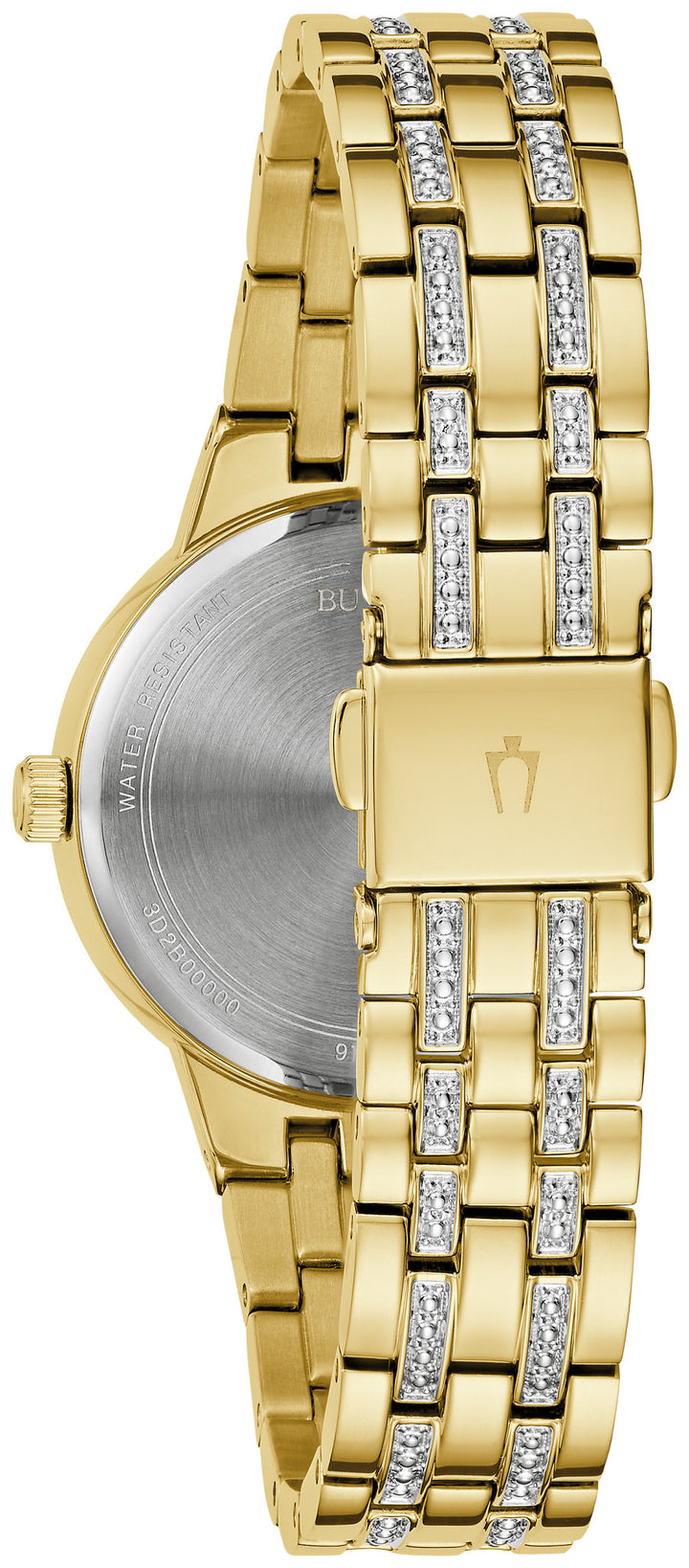 Bulova Crystal BUL 97L176 Gold-Tone Dial Watch