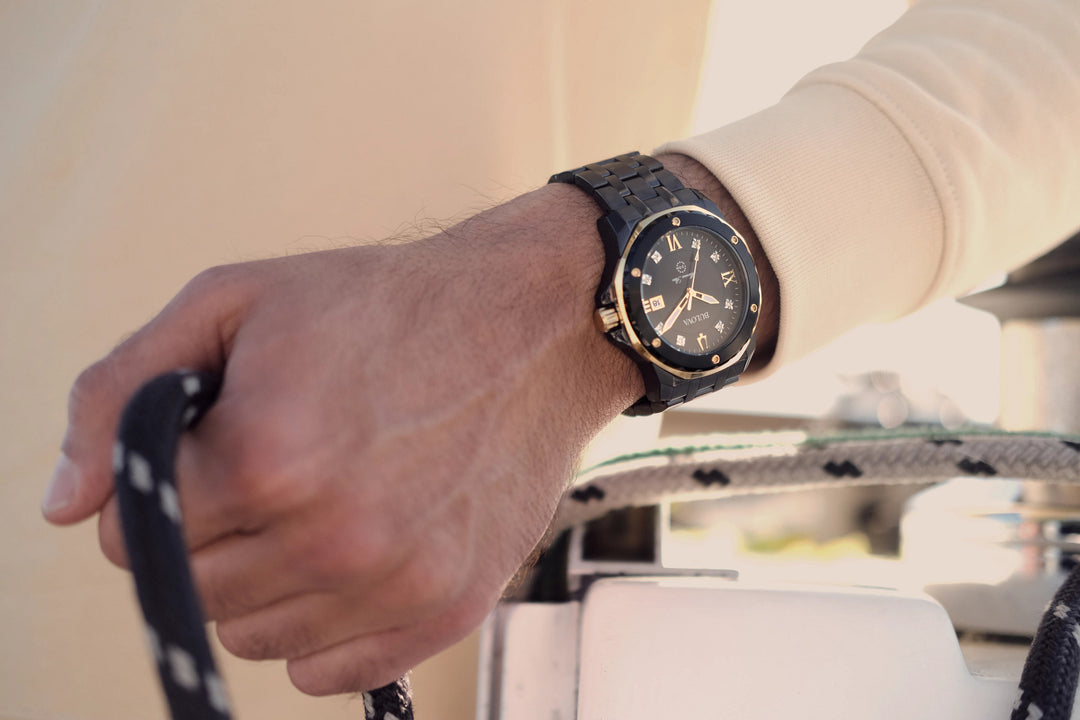 Bulova Marine Star 98D176 Black Dial Men&