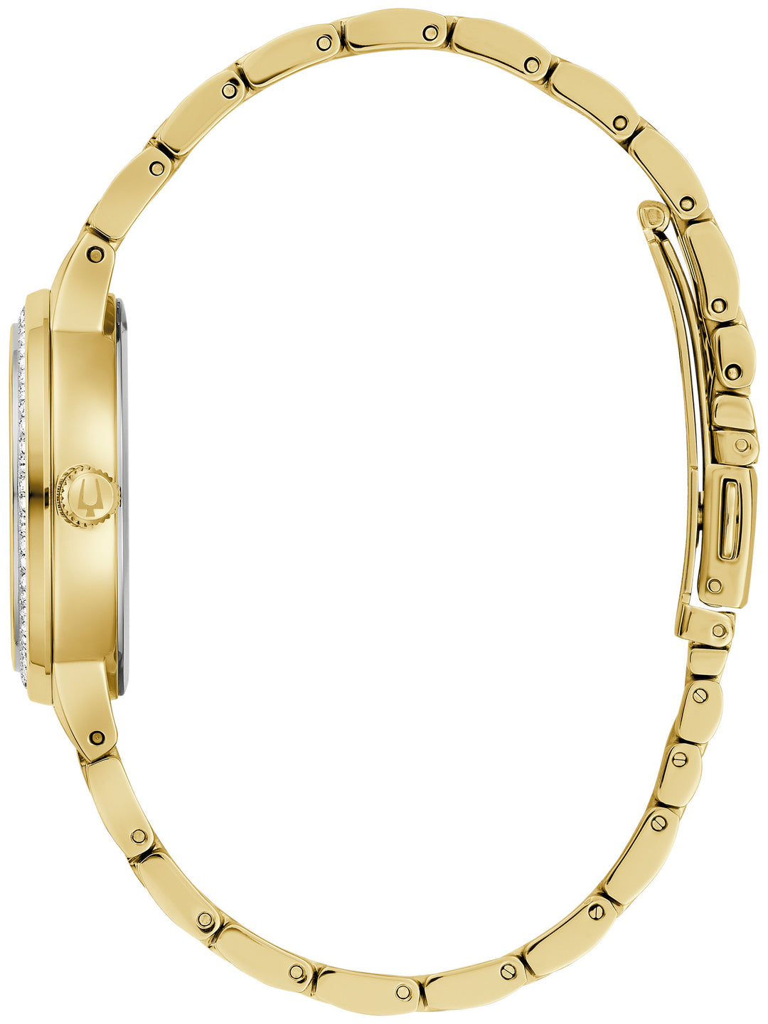 Bulova Crystal BUL 97L176 Gold-Tone Dial Watch