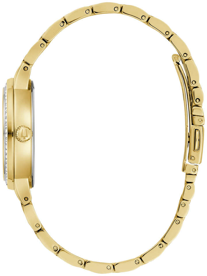 Bulova Crystal BUL 97L176 Gold-Tone Dial Watch