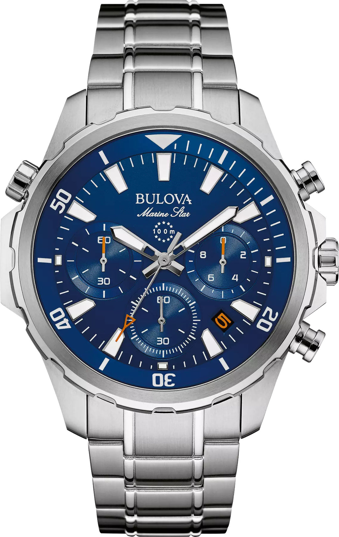 Bulova Marine Star 96B256 Blue Dial Men&
