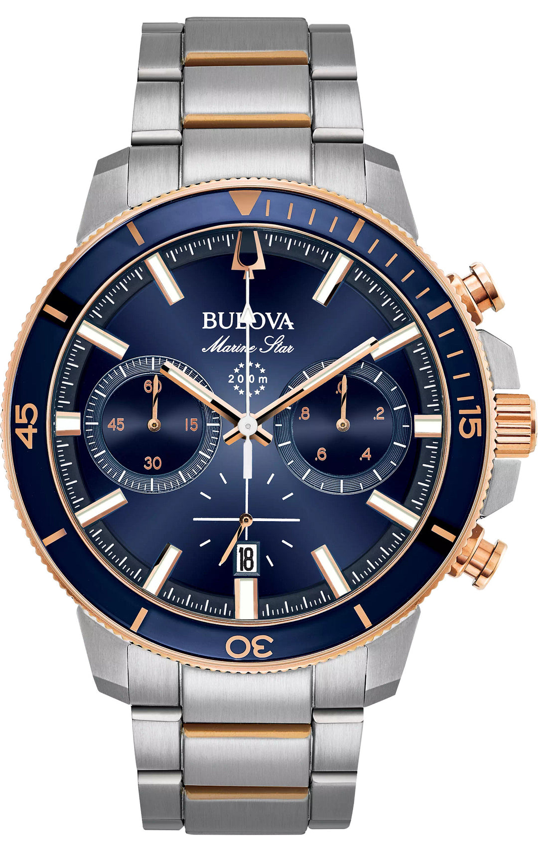Bulova Marine Star 98B301 Blue Dial Men&