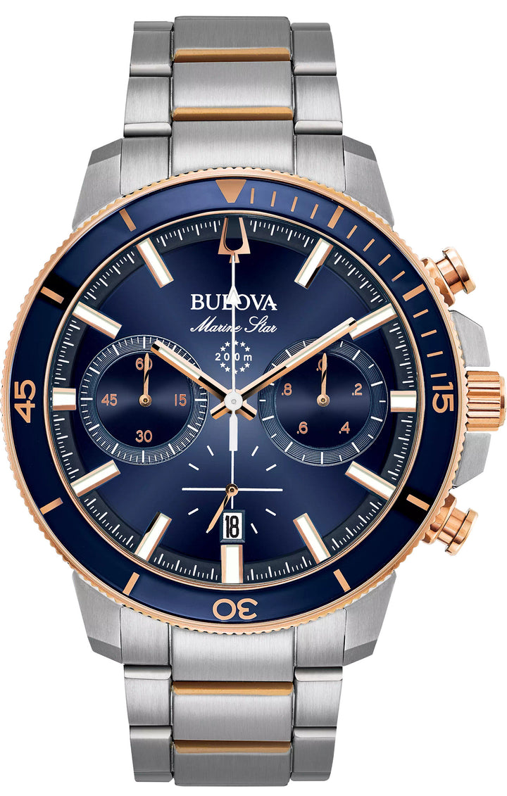 Bulova Marine Star 98B301 Blue Dial Men&