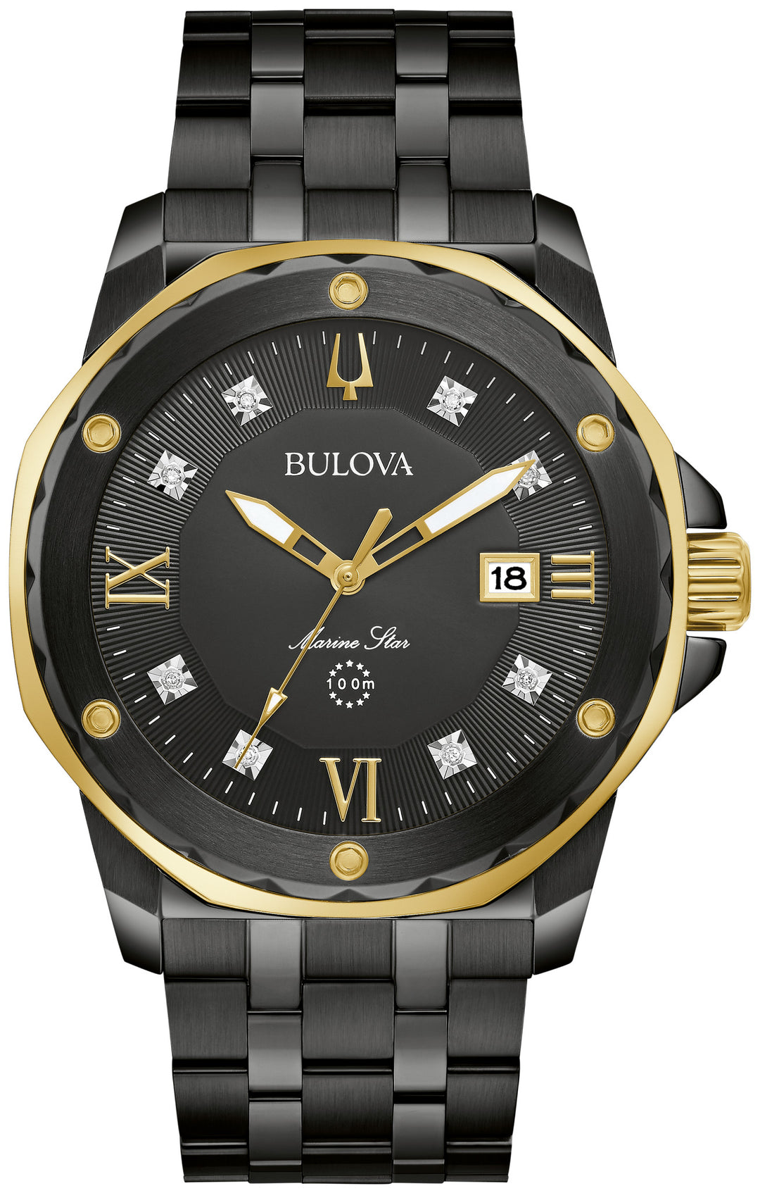 Bulova Marine Star 98D176 Black Dial Men&