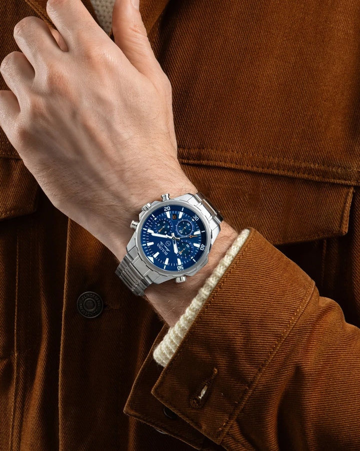 Bulova Marine Star 96B256 Blue Dial Men&