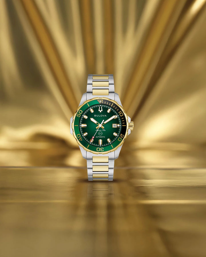 Bulova Marine Star 98B467 Green Dial Men&