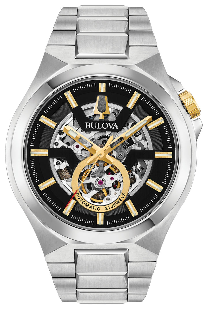 Bulova Maquina 98A224 Black Dial Men&