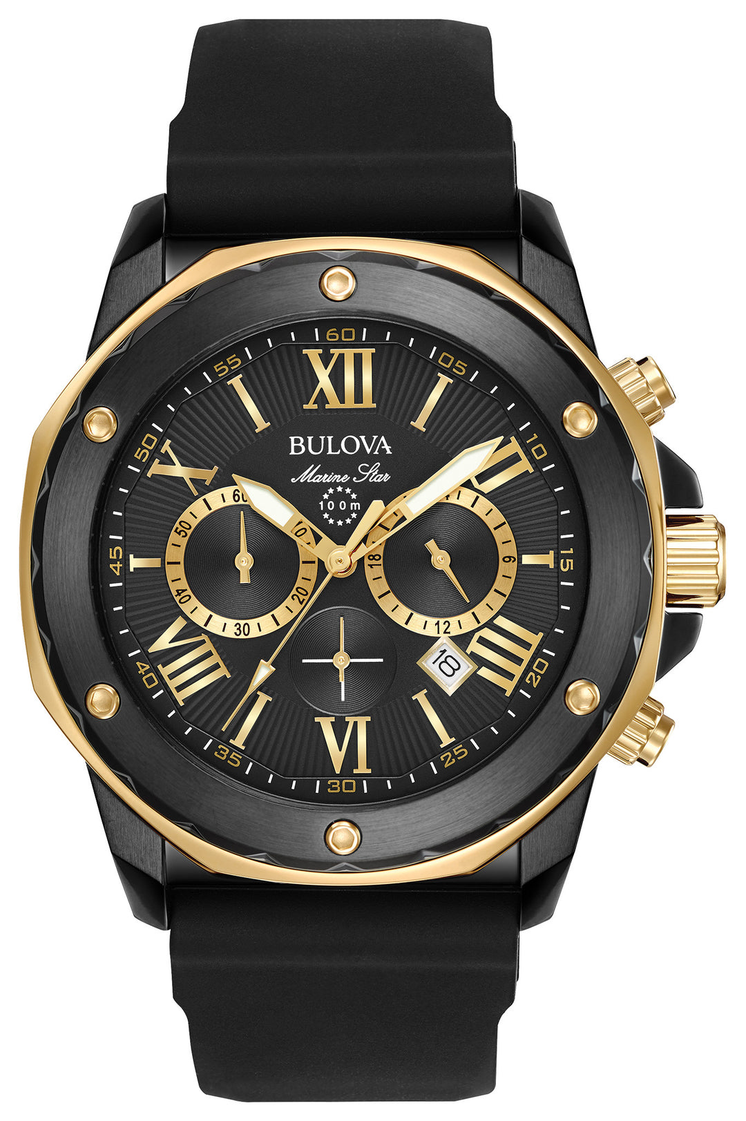 Bulova Marine Star 98B278 Black Dial Men&