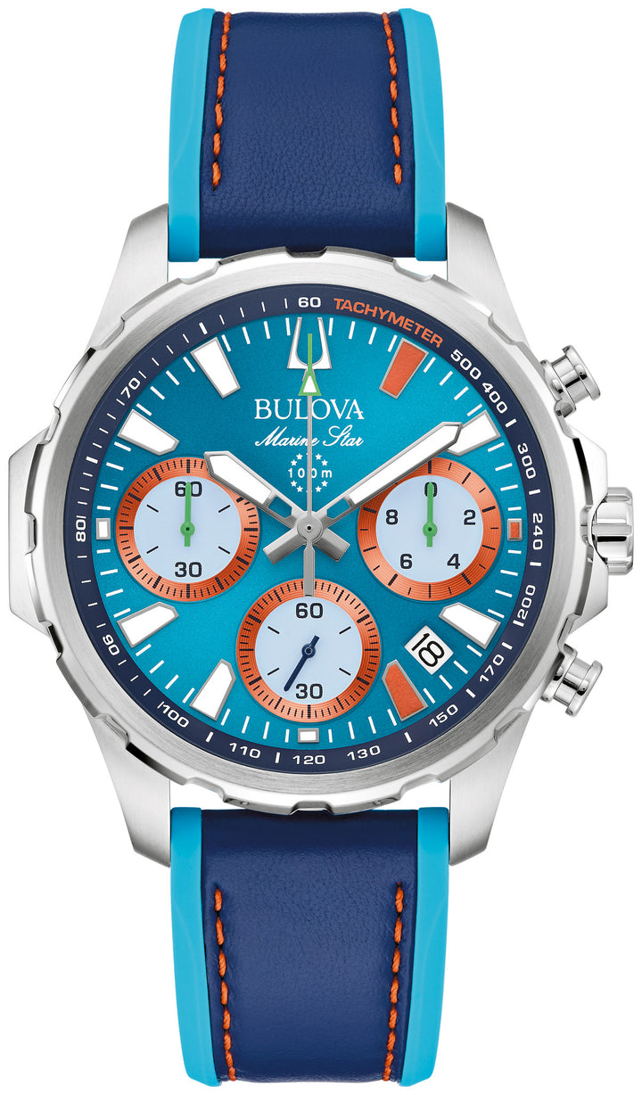 Bulova Marine Star LP 96B460 Blue Dial Men&