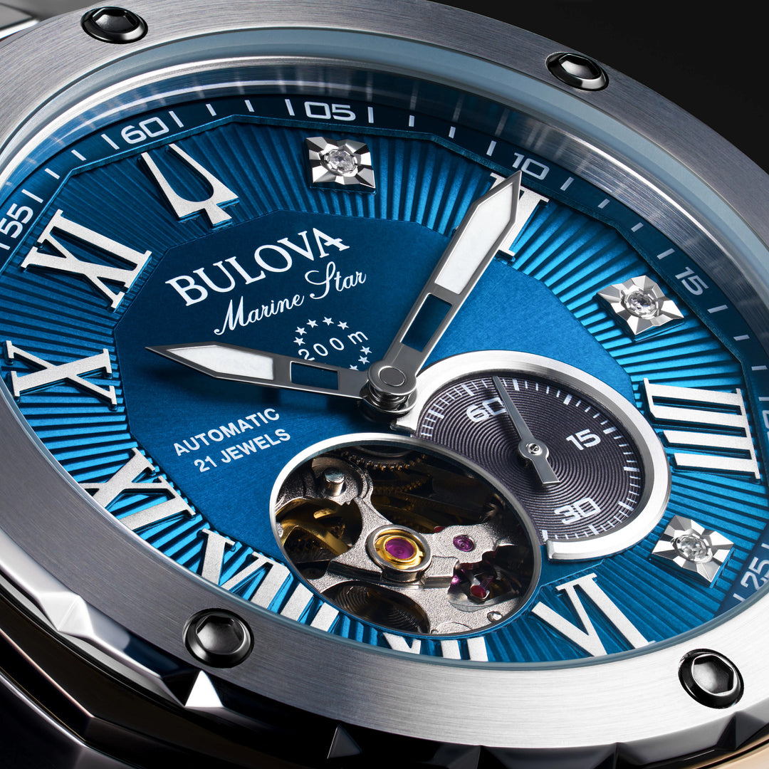 Bulova Marine Star LP 98D184 Blue Dial Men&