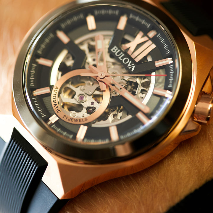 Bulova Maquina 98A177 Black Dial Men&