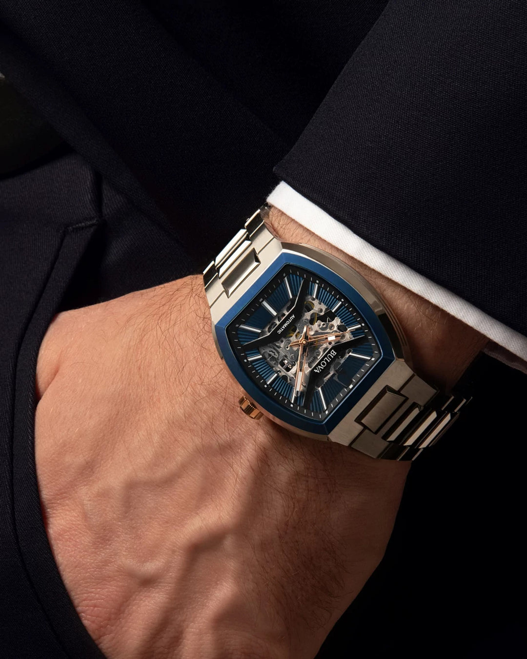 Bulova Maquina 98A319 Blue Dial Men&