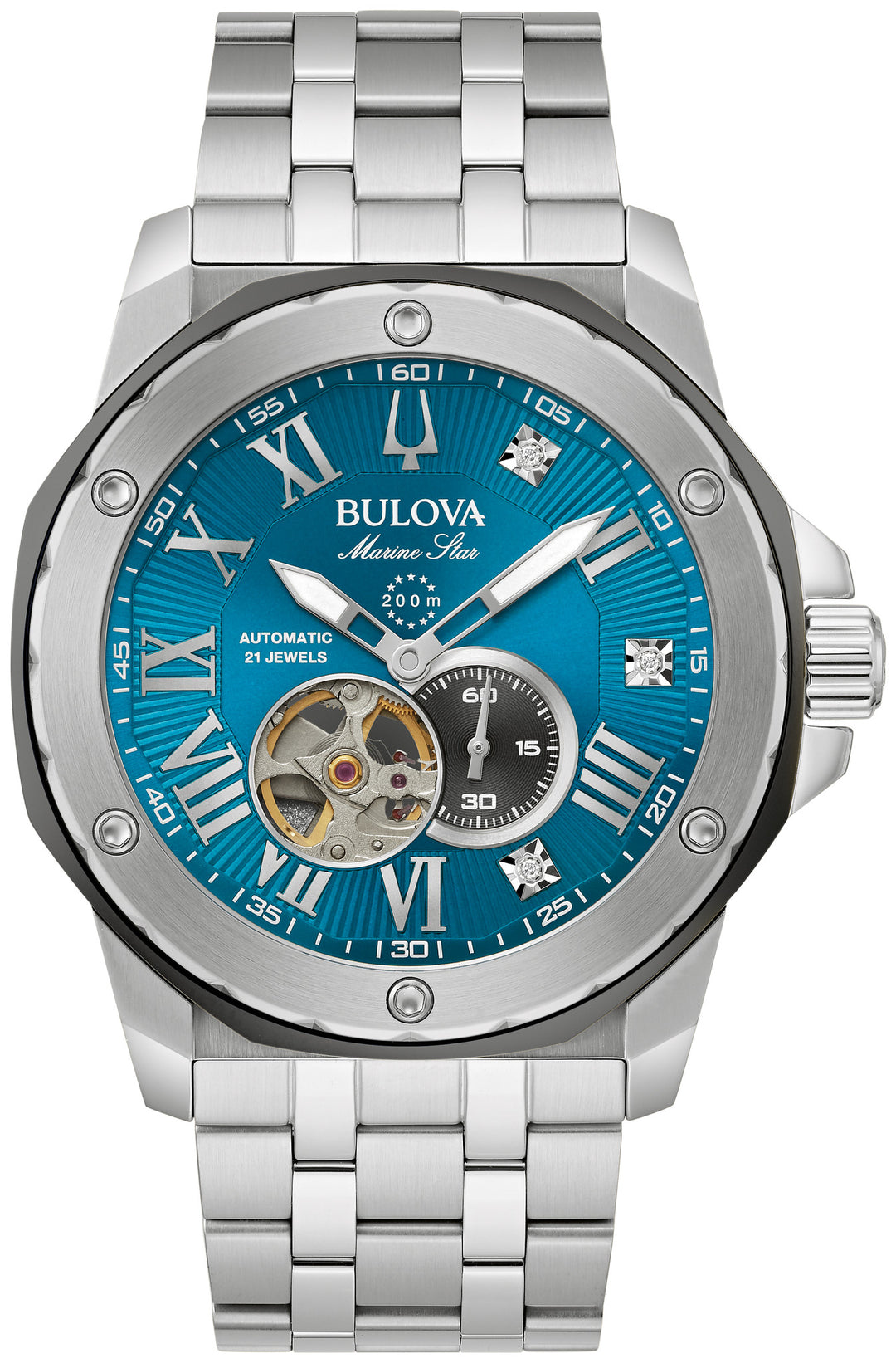 Bulova Marine Star LP 98D184 Blue Dial Men&