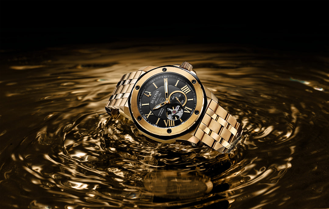 Bulova Marine Star 98A273 Black Dial Men&