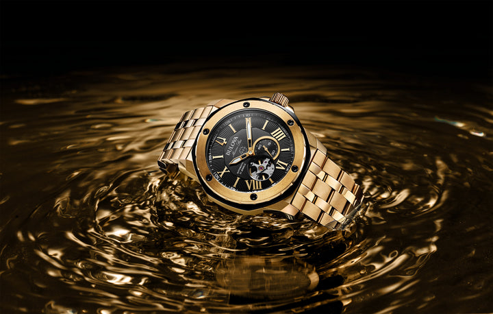Bulova Marine Star 98A273 Black Dial Men&