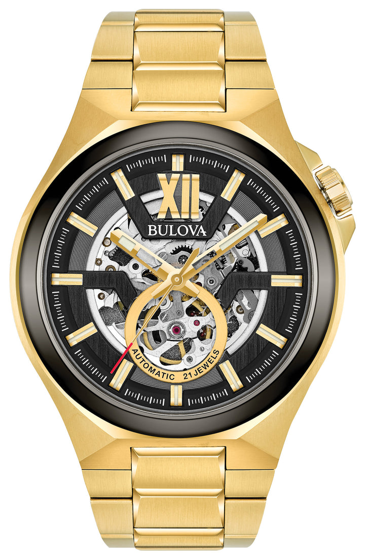 Bulova Maquina 98A178 Black Dial Men&