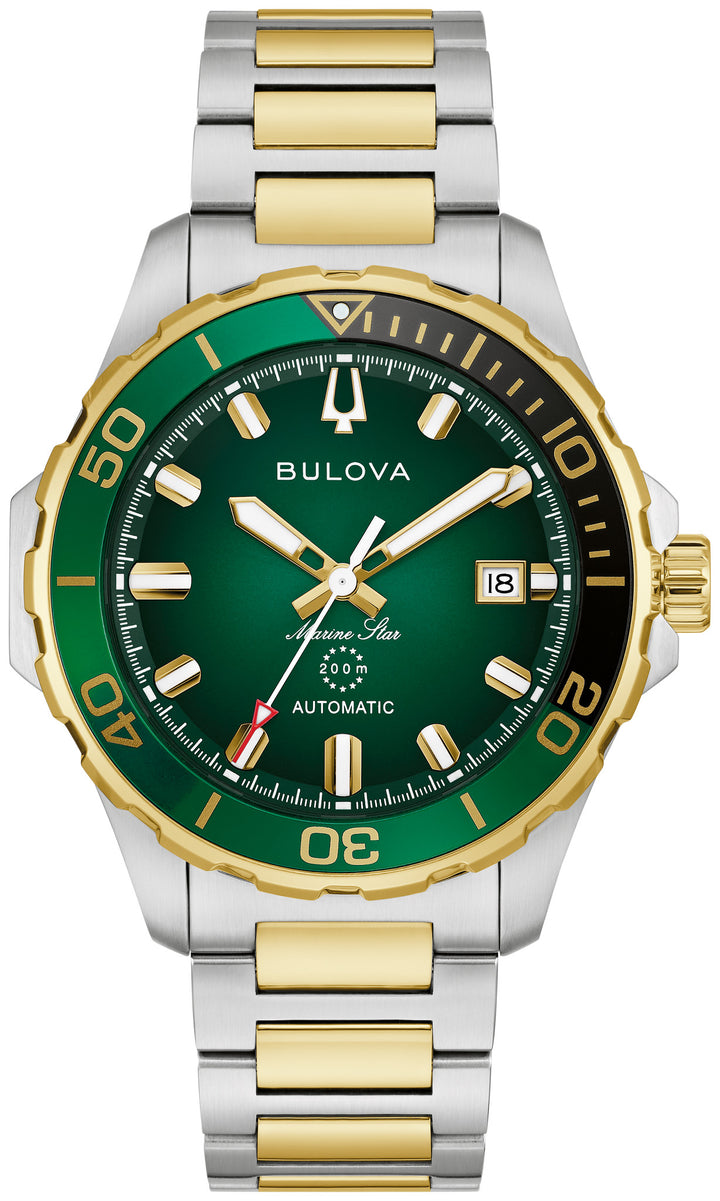 Bulova Marine Star 98B467 Green Dial Men&