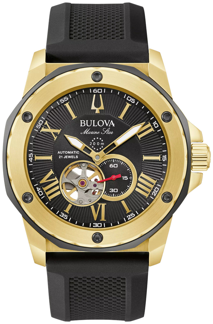 Bulova Marine Star 98A272 Black Dial Men&