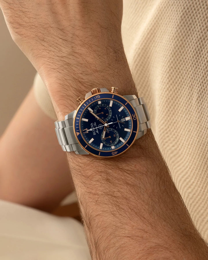 Bulova Marine Star 98B301 Blue Dial Men&