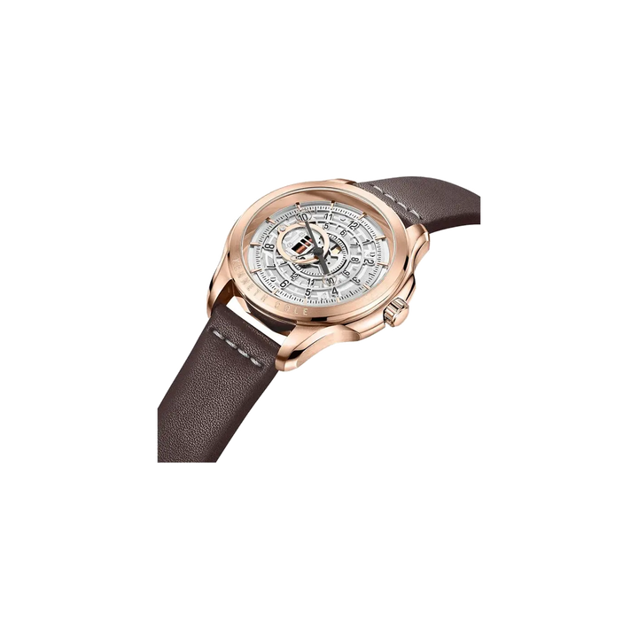 Kenneth Cole Quartz Analog Silver Dial Leather Strap Watch for Men