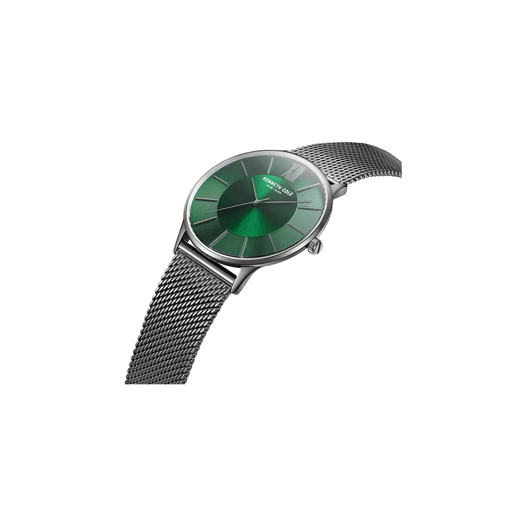 Kenneth Cole Quartz Analog Green Dial Stainless Steel Strap Watch for Men