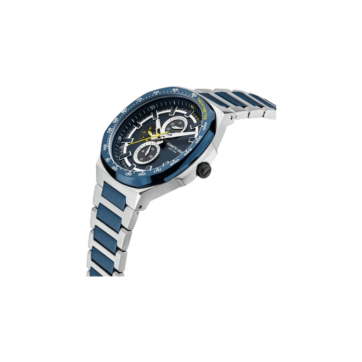 Kenneth Cole Blue Dial Stainless Steel Strap Watch For Men