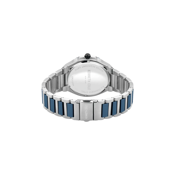 Kenneth Cole Blue Dial Stainless Steel Strap Watch For Men