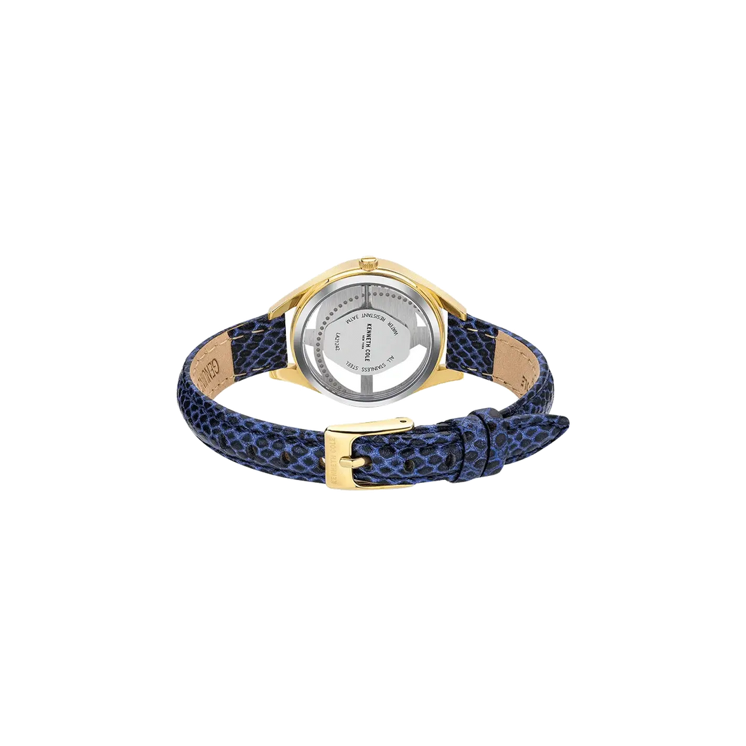 Kenneth Cole Quartz Analog Golden Dial Leather Strap Watch for Women