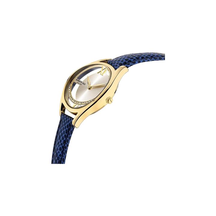 Kenneth Cole Quartz Analog Golden Dial Leather Strap Watch for Women