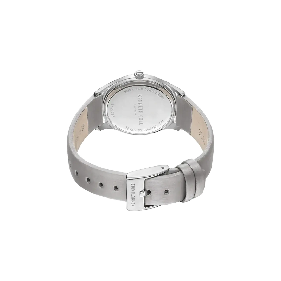Kenneth Cole Quartz Analog Grey Dial Leather Strap Watch for Women