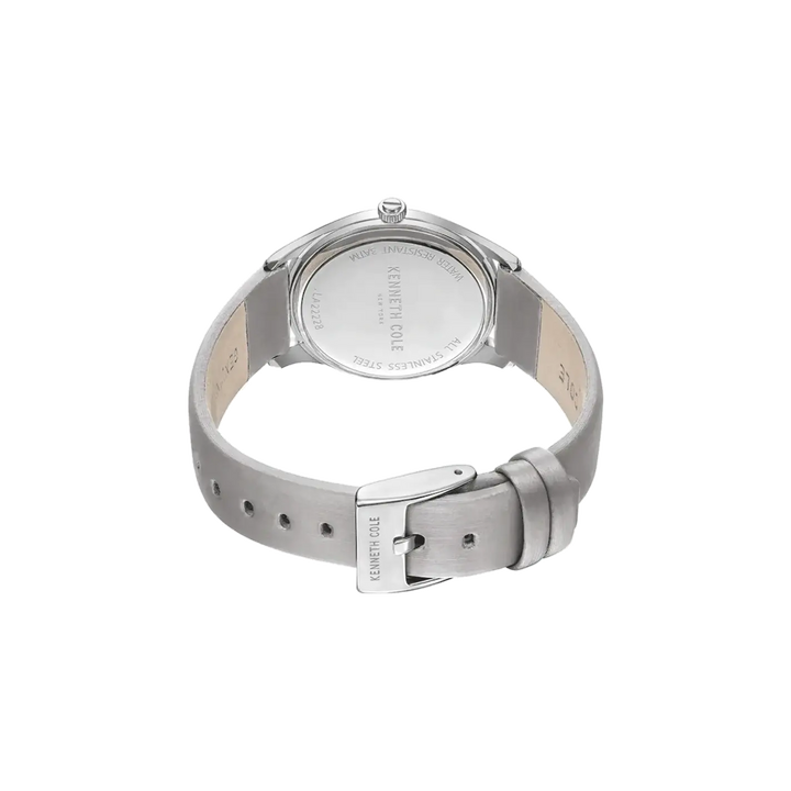 Kenneth Cole Quartz Analog Grey Dial Leather Strap Watch for Women