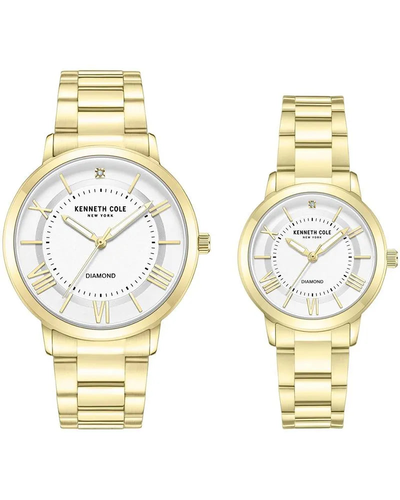 Kenneth Cole Mist KCWGG0049701GLPA Golden Dial Couple Watch