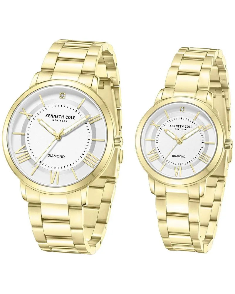 Kenneth Cole Mist KCWGG0049701GLPA Golden Dial Couple Watch