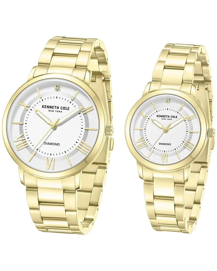 Kenneth Cole Mist KCWGG0049701GLPA Golden Dial Couple Watch