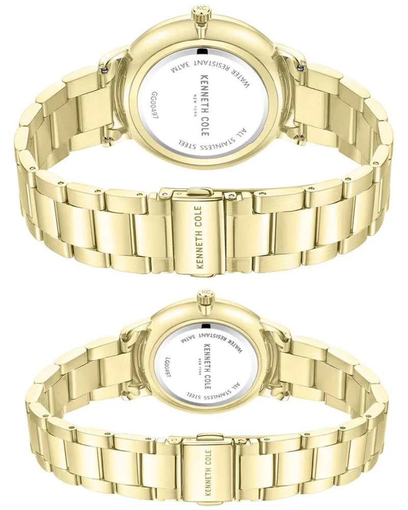 Kenneth Cole Mist KCWGG0049701GLPA Golden Dial Couple Watch