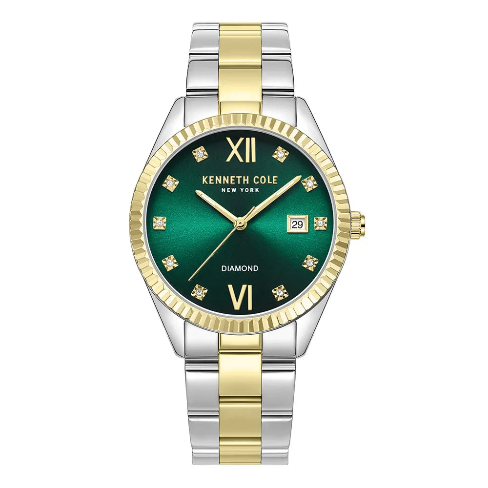 Kenneth Cole Modern Classic-Diamond KCWLH0026903LD Green Dial Women&