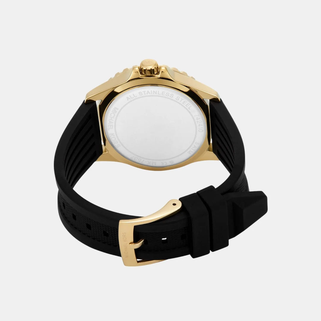 Michael Kors Everest MK7537 Black and Gold Sunray Dial Women&