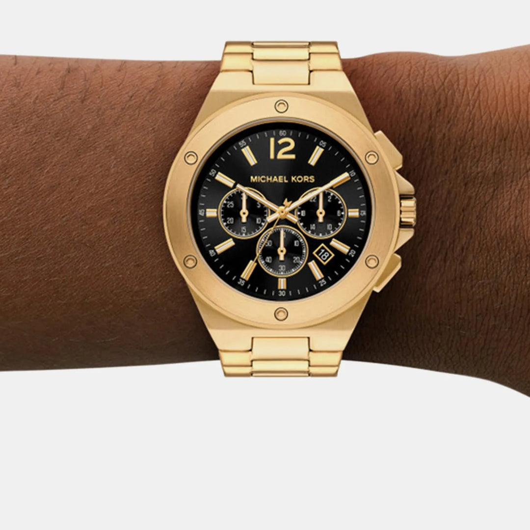 Michael Kors Lennox MKO1236 Gold Dial Men&