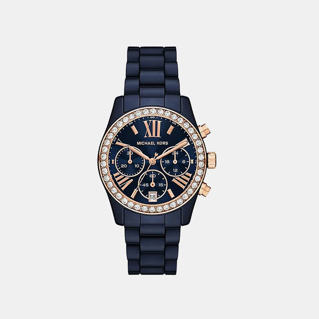 Michael Kors Lexington MK4969 Blue Dial Chronograph Women&