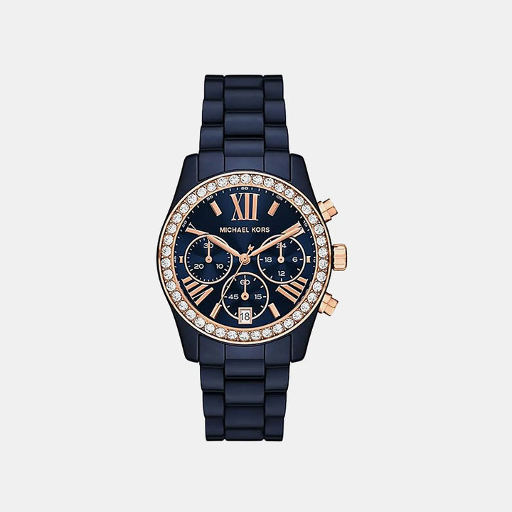 Michael Kors Lexington MK4969 Blue Dial Chronograph Women&