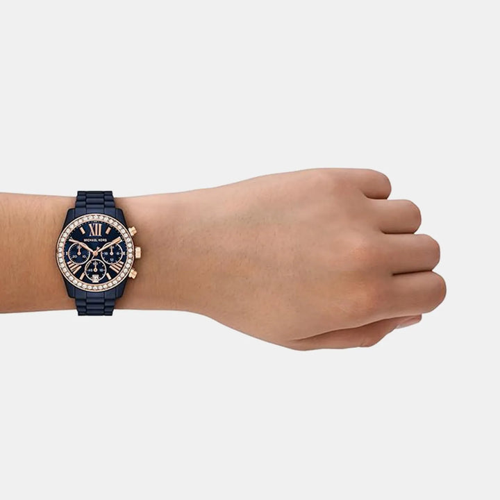 Michael Kors Lexington MK4969 Blue Dial Chronograph Women&