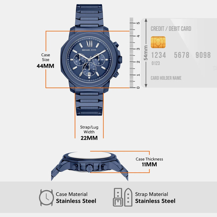 Michael Kors Prescott MK9251 Blue Dial Men&