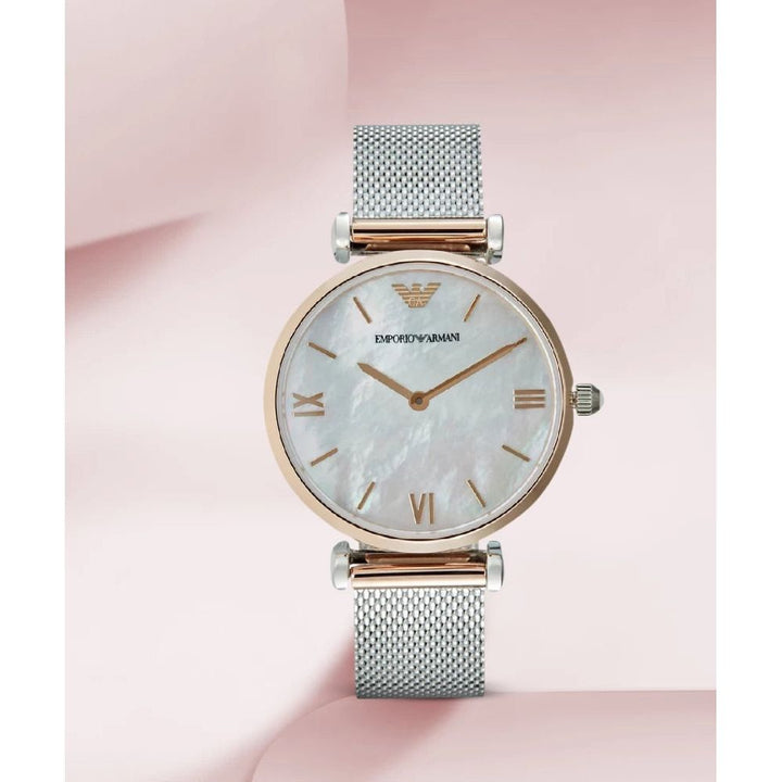 Emporio Armani Stainless Steel Analog Mother of Pearl Dial Women Watch  AR2067