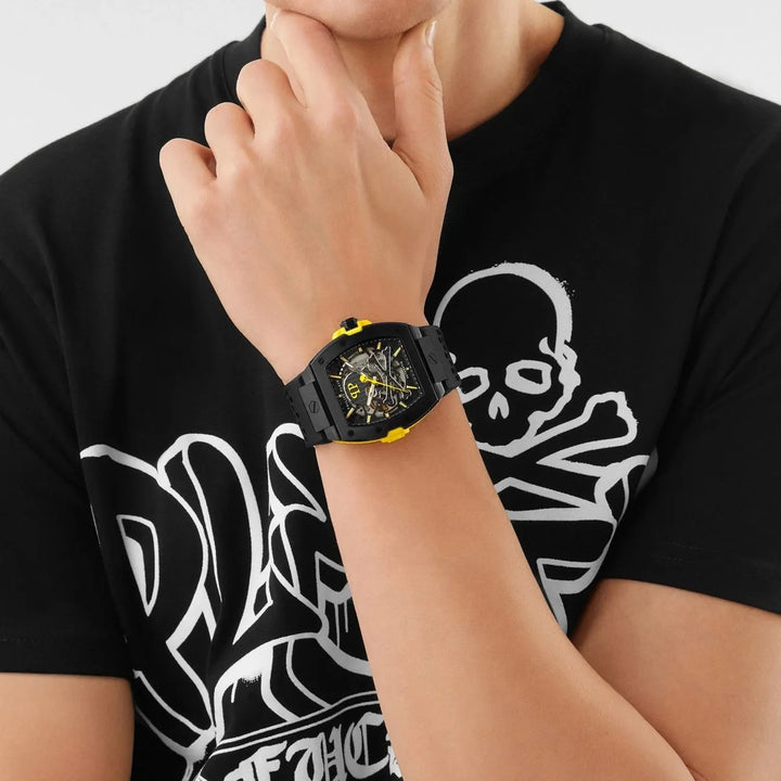 Philipp Plein Skeleton Automatic Black Dial Men&