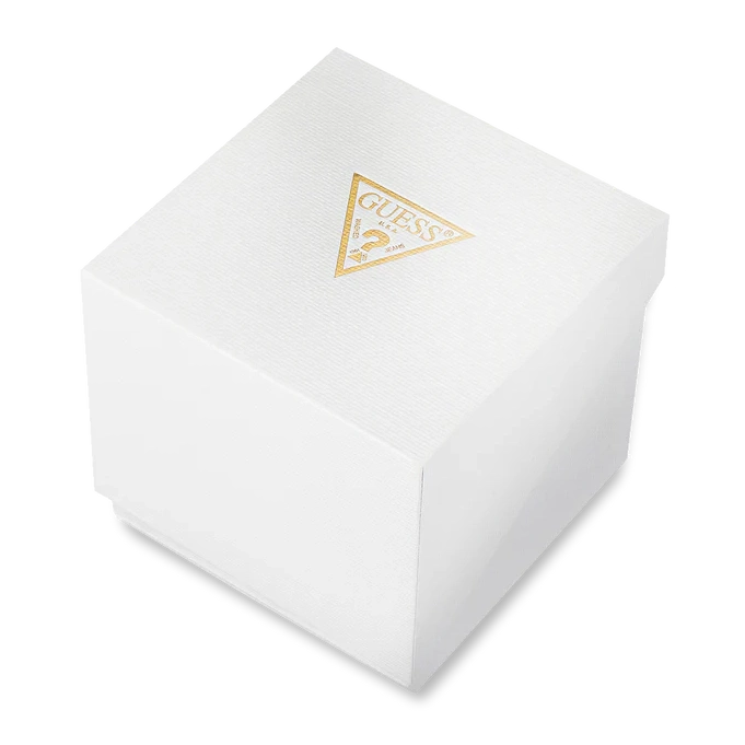 GUESS Mens Black Gold Tone Multi-function Watch