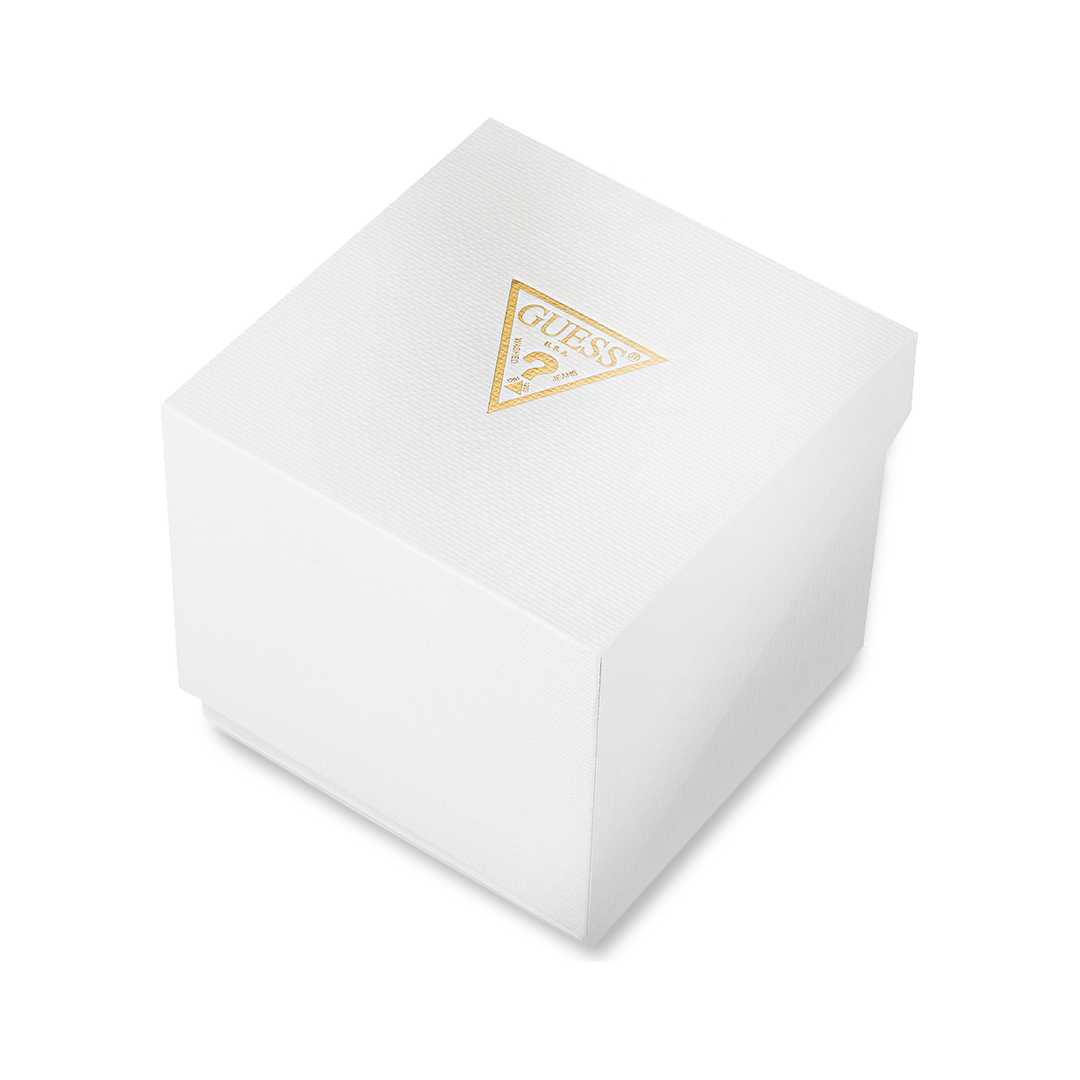 GUESS Mens Gold Tone Multi-function Watch with Chrono-look Dial