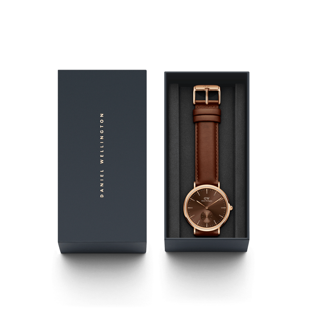 Elegant Classic Multi-Eye St Mawes Watch in Amber Rose Gold