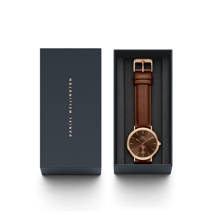 Elegant Classic Multi-Eye St Mawes Watch in Amber Rose Gold