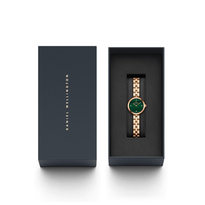 Elan Lumine Rose Gold Watch with Malachite Dial - Unique Design